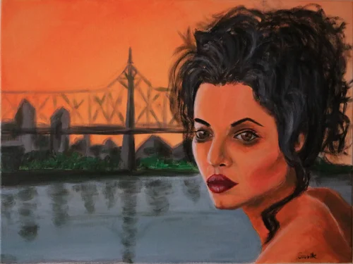 Girl with a dream 24*20 Acrylic on Canvas