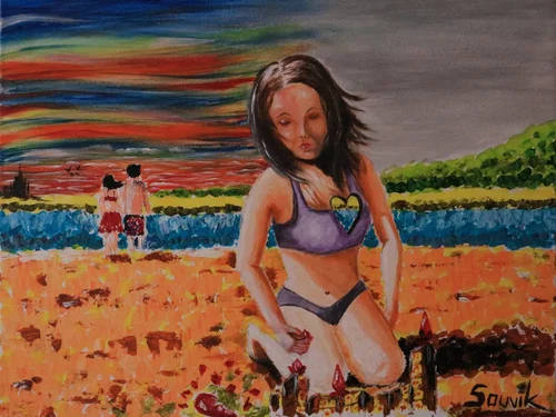 Empire with broken heart painting