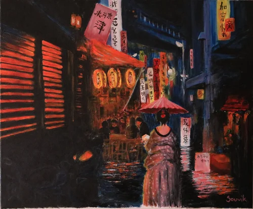 Japanese street painting